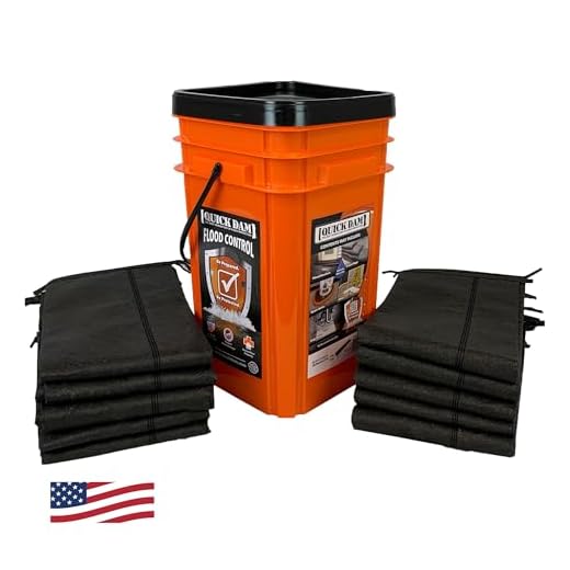 Quick Dam Grab & Go Flood Kit includes 10- 5-ft Flood Barriers in Bucket (QDGG5-10)