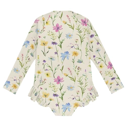 Girls One Piece Swimsuits Long Sleeve Swimsuit Zipper Bathing Suits Swimwear2