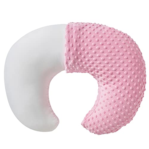 Image of Nursing Pillow and Positioner with Cover for Breastfeeding and Bottle Feeding, Propping Baby, Tummy Time, Baby Sitting Support, Awake-Time Support (Candy Pink, 22" x 17.7" x 5.9")