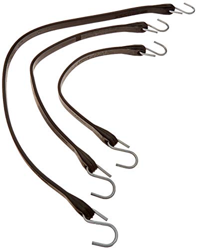 Pack of 50 Trucking Bundle - Bulk Bungee Cords with Crimped Hooks- Multiple Lengths -Tarp Straps Natural Rubber Bungee Cords - Heavy-Duty Tarp Bungee Straps 15", 21" and 31" Sizes