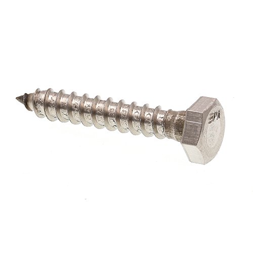 Prime-Line 9054966 Hex Lag Screws, 1/4 in. X 1-1/2 in., Grade 18-8 Stainless Steel, 50-Pack