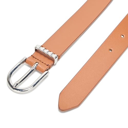 HUGO Women's Zoey Round Buckle Leather Belt4