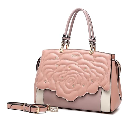 Italy Handbag – Vegan Leather Satchel with Rhinestone Accents & Convertible Strap | U.S.A. Company Ships from L.A.