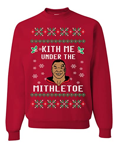 Wild Bobby Kith Me Under The Mithletoe Lisp Ugly Christmas Sweater Unisex Crewneck Graphic Sweatshirt