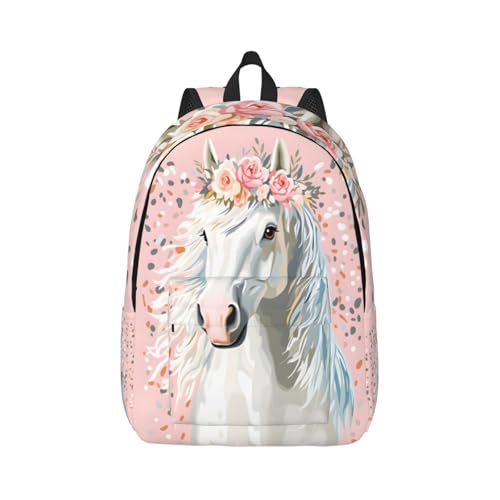 Sac à dos Cheval Blanc motif guirlande de 45 cm | Sacoche transformable pour femme