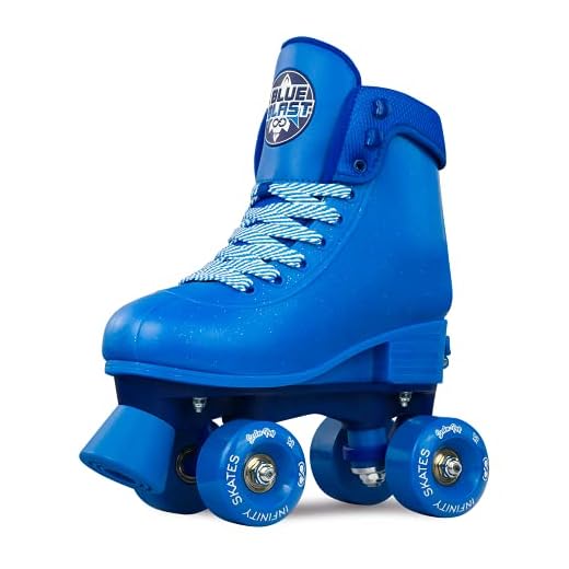 Crazy Skates Adjustable Roller Skates for Girls and Boys - Soda Pop Series (Blue/Small)