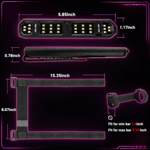 Image of SUNPIE Pink Dome Light for UTV /SXS Roll Bar Cage,Universal Interior Lights