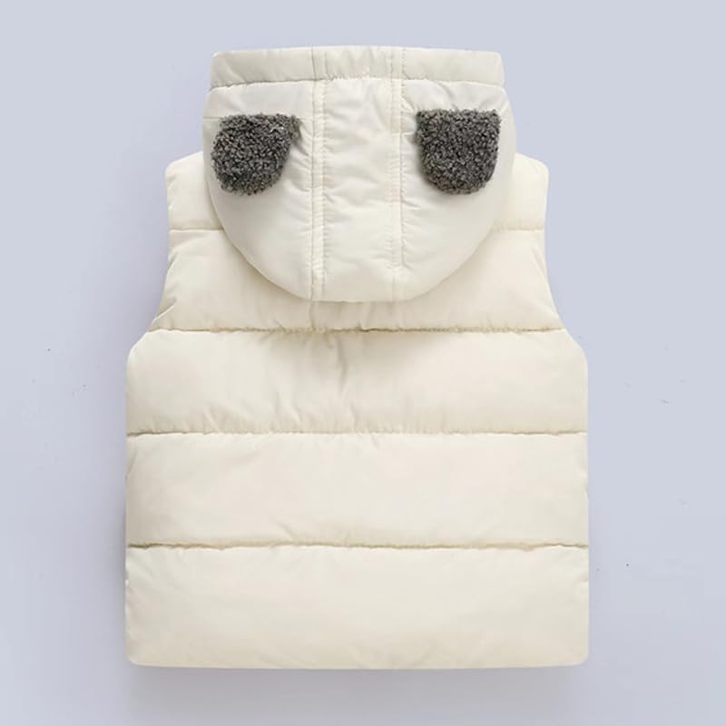 EISHOW Toddler Baby Girl Boy Fleece Hooded Jacket Vest Hoodie Sleeveless Waistcoat Warm Jacket Outwear with Zipper Pocket2