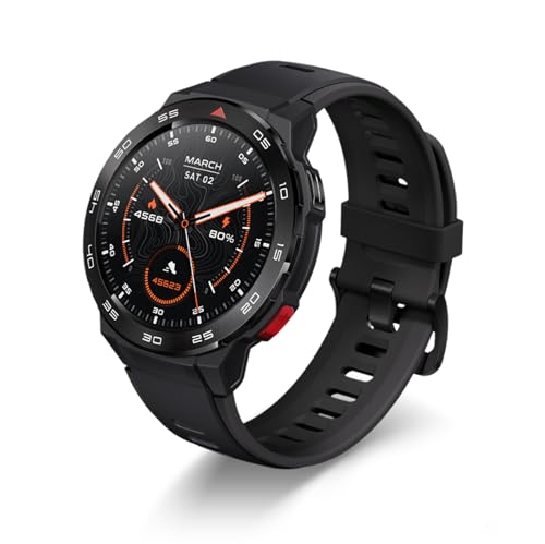 Mibro GS Pro Reloj Inteligente Hombre GPS smartwatch con 1.43'' AMOLED Display, 50m Impermeable, 460mAh de Batería, 150+Deporte Modos, Smartwatch Redondo con Llamadas, 24/7 Seguimiento Salud