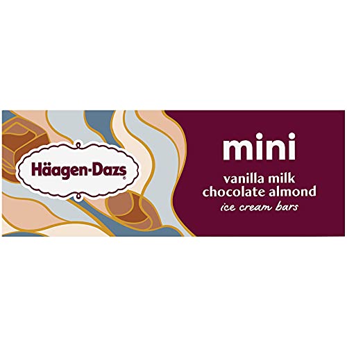 Haagen-Dazs, Vanilla Milk Chocolate Almond Snack Size Ice Cream Bars, 6 Count (Frozen) #TOP6