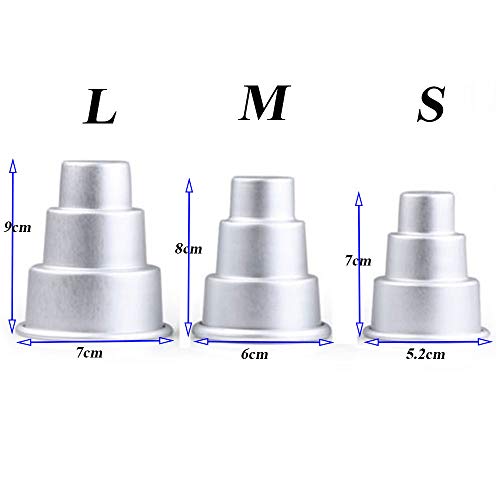 DIY Mini 3-Tier Cupcake Pudding Alloy Pan Chocolate Cake Mold Baking Pan Mould(Cake Mold Set) - Thumbnail 7