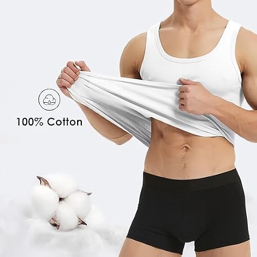 PHCOMRICH Podkoszulek męski tank top bawełna męski biały, biały, L
