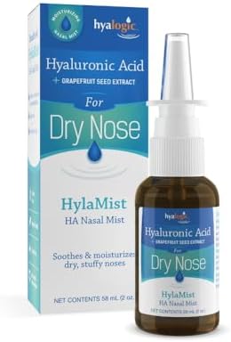 Hyalogic HylaMist HA Nasal Spray for Dry Nose, Nasal Moisturizer, 2oz