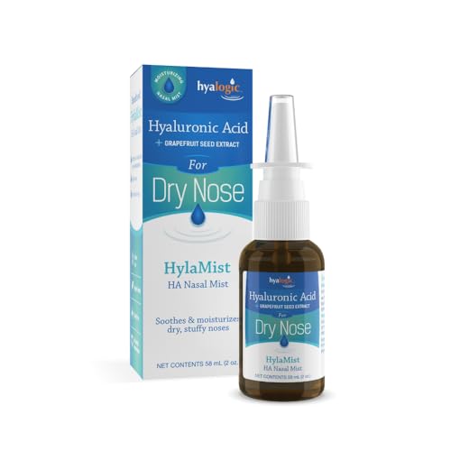 Hyalogic HylaMist HA Nasal Spray for Dry Nose Relief – Nasal Spray with Hyaluronic Acid &...