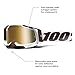 100% Racecraft 2 Mountain Bike & Motocross Goggles - MX and MTB Racing Protective Eyewear (Snowbird - Mirror True Gold Lens)