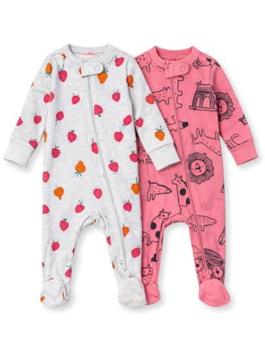 Image of TuddyBuddy Baby Girl's Cotton Printed Full Sleeves Sleepsuit /Footed Rompers for Baby Girl