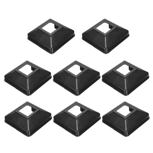 Falda para poste de cerca de 1.2 pulgadas cubierta base de plástico negro para zapata de plataforma