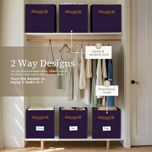 image for DECOMOMO Storage Bins, Cube Storage Bin with Labels, Fabric Storage Cu