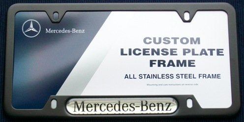 Genuine Mercedes Benz Black License Plate Frame