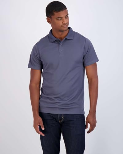 Image of 3 Pack:Mens Quick Dry Fit Polo Shirt Short Sleeve Golf Tennis Clothing Active Wear Athletic Performance Tech Sports Essentials Moisture Wicking Casual Dri-Fit T Shirts Set