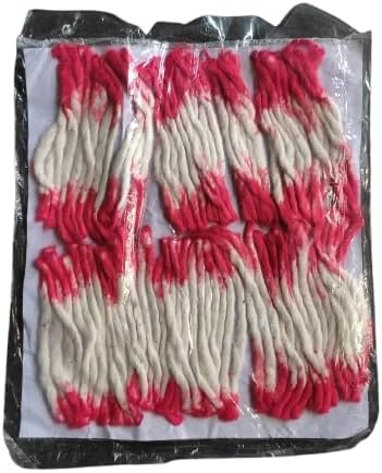 Puja Cotton Diya Wicks, Red Tip, Long Aarti Batti, 70 Count
