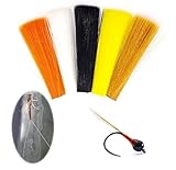 WellieSTR Fibras de nailon cónicas de 5 colores para atar moscas secas, colas de mayflor, colas de ninfa, fibras ultrafinas, alas secas