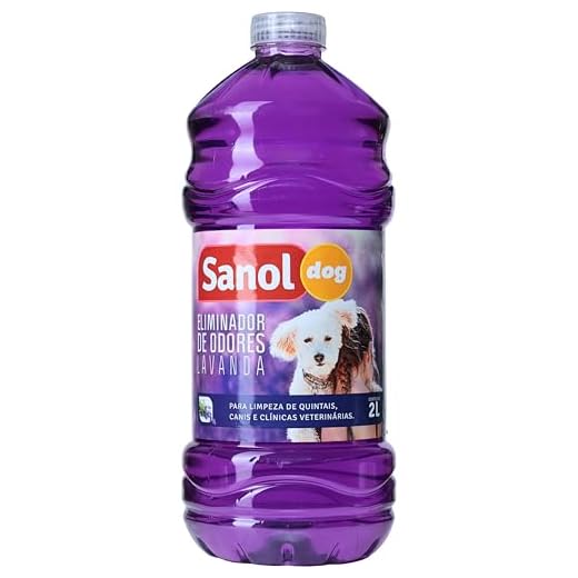 Eliminador de Odores Para Cães e Gatos, Lavanda, Sanol Dog, 2 litros, Roxo