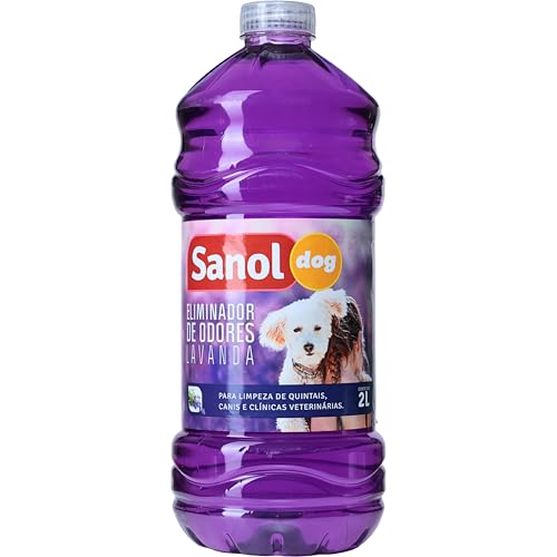 Eliminador de Odores Para Cães e Gatos, Lavanda, Sanol Dog, 2 litros, Roxo