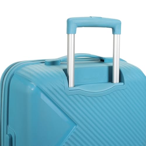 Image of Kamiliant by American Tourister ATHER | Printed Trolley Bag Set of 3 (55+68+79 cms) for Travel|Hard Case Polypropylene (PP) Suitcase|360 8-Wheel Spinner Luggage Trolley|Combination Lock | Sea Blue