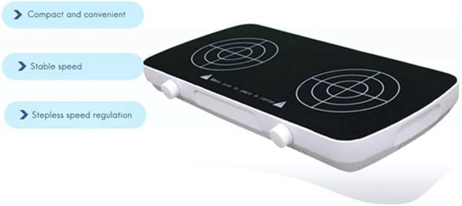Mini Magnetic Stirrer with Stir Bar,2 Working Panel Lab Mixer,1L+1L Capacity,0-4000RPM Adjusat Speed