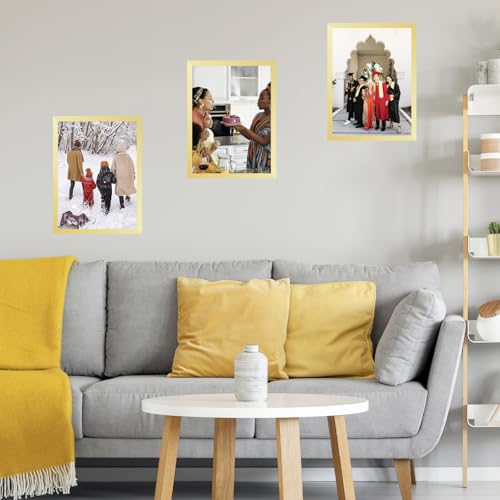Image of JCJMY 15x21.25 Puzzles Frame Gold, Wall Hanging 15 x 21.25 Picture Frame for 15 by 21.25 Poster Photo Canvas Picture Puzzles with Shatter Resistant Plexiglass, Gold