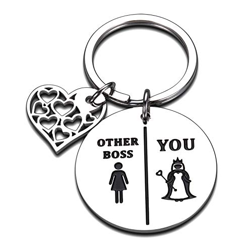 Christmas Boss Gifts for Women Funny Gifts for Boss Women Boss Day Gifts for Boss Female Boss Goodbye Farewell Leaving Going Away Retirement Birthday Christmas Funny Boss Keychain Gifts for Boss
