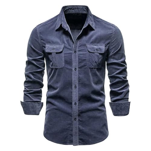 Chemise rayée en velours homme décontractée pour vos sorties citadines