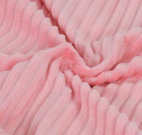 Image of RD TREND Cushion Cover Set of 5, Decorative Sofa Living Room Home Square Cushion Covers 16 Inch x 16 Inch, Aesthetic Corduroy Striped Double Sided (Peach,Pack of 5)