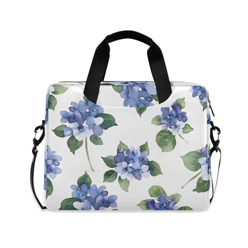 Maletín para portátil con diseño azul Hydrangeas, 13-15.6 pulg.