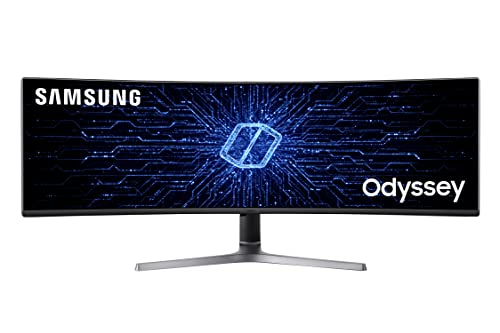 SAMSUNG Odyssey CRG Series 49-Inch Dual QHD (5120x1440) Gaming Monitor, 120Hz, Curved, QLED, HDR, Height Adjustable Stand, Radeon FreeSync (LC49RG90SSNXZA) #1