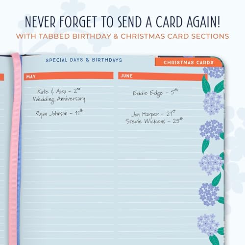 Boxclever Press Large Address Book with 432 Spaces. Address Books with Alphabet Index Hardback, Birthday & Christmas Card Sections, Address Labels & Pocket. Address and Birthday Book - 21.5 x 18.5cm - Image 6