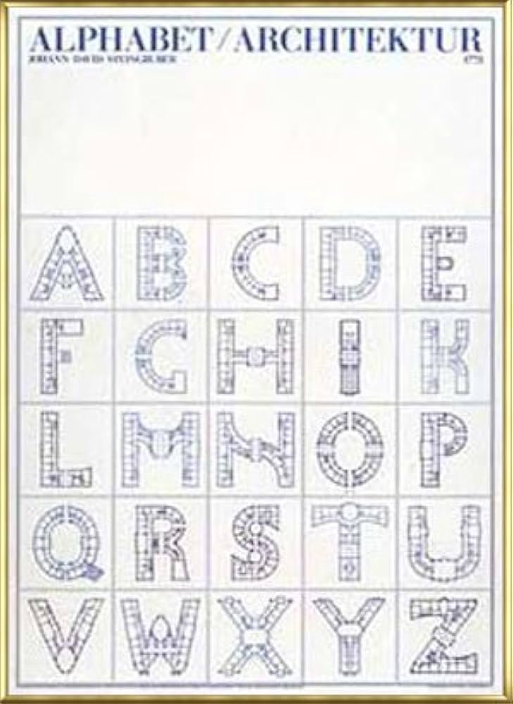 額装品/アルファベット アーキテクチャー(シュタイングルーバー)/ポスター Amazon.co.jp: ポスター シュタイングルーバー アルファベット