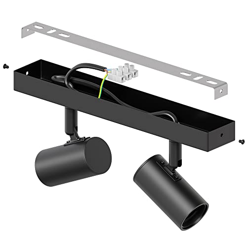 ledscom.de Deckenleuchte FARE, 2-flammig, schwarz matt, 2x E27 max. 60W