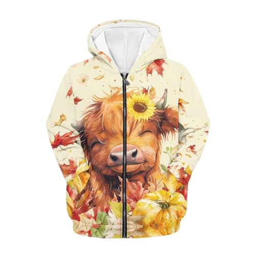 Kids Zipper Sweatshirt 6-16 Girls Boys Fall Hoodies with Pocket