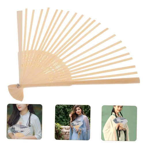 OSALADI Tragbarer Fächerrahmen Bamboo Klappbarer DIY Handfächer Rahmen Für Bastelprojekte Hochzeit Event Dekoration 8.27X0.79X0.39 Zoll