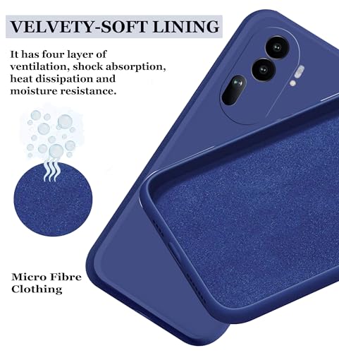 Image of A rtistque Liquid Silicone Back Cover Case for Oppo Reno 11 Pro 5G Shockproof TPU Soft Flexible with Camera Protection - Blue