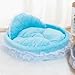 Kalttoy Princess Haustierbett mit abnehmbarem Kissen, rosa Schleifen, elegantes Bett für Haustiere