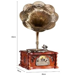 GKPLY Phonographe à Platine Vinyle rétro, Haut-Parleur sans Fil, Tourne-Disque à 2 Vitesses (33/45 TR/Min), avec entrée… - Les Beatles, Paul McCartney, John Lennon, RIngo Starr, George Harrison GKPLY Phonographe à Platine Vinyle rétro, Haut-Parleur sans Fil, Tourne-Disque à 2 Vitesses (33/45 TR/Min), avec entrée… – Image 5