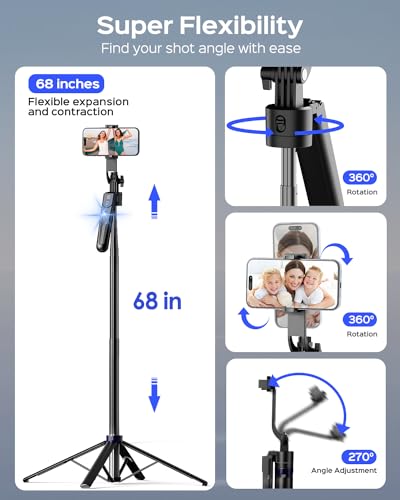 Trípode de teléfono con seguimiento inteligente y rotación de 360 grados 5