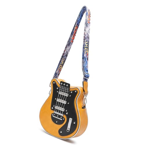 Sac bandoulière guitare simili cuir sangle réglable étudiant