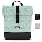 LARKSON Rucksack Damen & Herren Grün - Tammo - Rolltop Daypack für Arbeit Uni Fahrrad - Backpack mit 16 Zoll Laptop Fach - Rückenpolsterung & Wasserabweisend