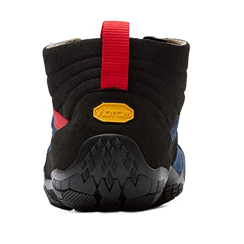 Vibram Tênis masculino FiveFingers V-Trek Trail para trilha, Denim/vermelho, 14-15