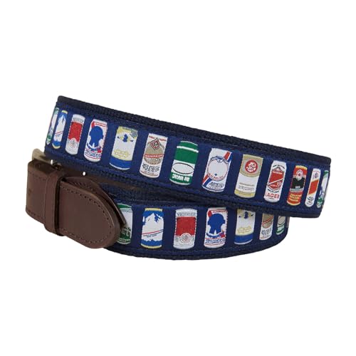 Retro Beer Cans Ribbon Club Belt - Belted Cow Cheap Buzz2