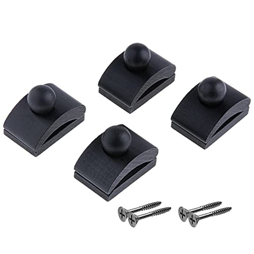 Classy Clamps Wooden Quilt Wall Hangers â€“ 4 Small Clips (Black) and Screws for Wall Hangings - Tapestry Hangers / Quilt Hangers for Wall hangings - Quilt Clips / Wall Clips for Hanging / Quilt Racks